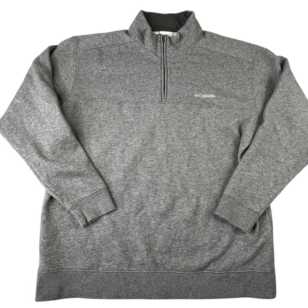 Columbia Mens Hart Mountain II Half Zip Sweatshirt Size‎ 2XL XXL Gray Outdoors